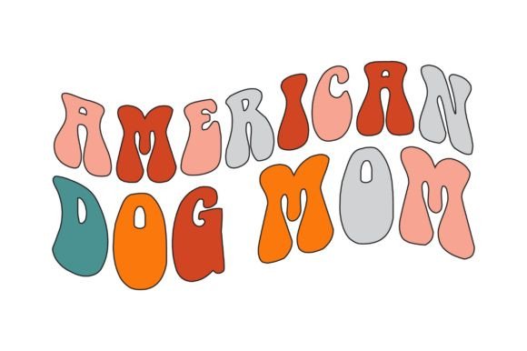 American Dog Mom SVG: Groovy Graphics for Crafts