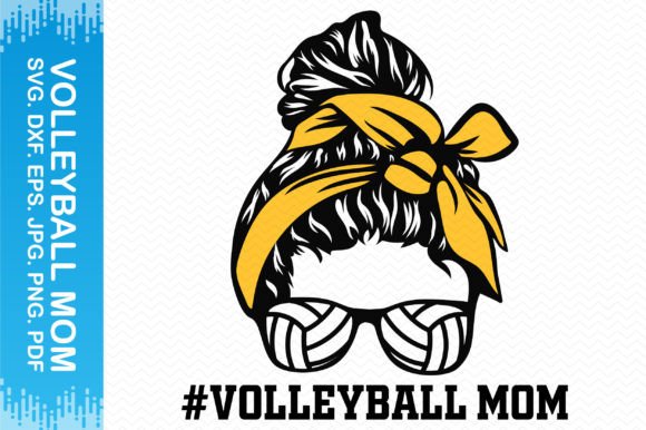 Messy Bun Volleyball Mom Clipart: A Designer's Review
