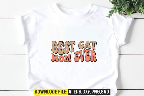 Retro Cat Mom Graphics for Crafts and Blogs