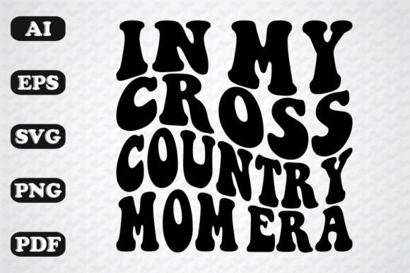 Retro Wavy Graphics for Cross-Country Mom Crafts